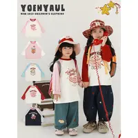 YOEHYAUL/幼悠幼悠【缤纷漫画】秋贰波女童春秋可爱长袖T恤 Q4641