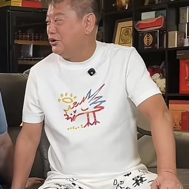 100%纯棉香港明星陈百祥同款神鸟凤凰图短袖叻哥小鸡啄米图T恤潮