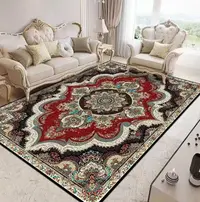 简约波斯百搭客厅地毯铺装吸水吸油防滑耐磨防滑地垫2*3