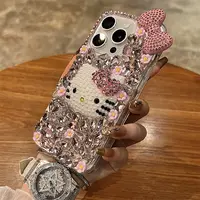 奢华满钻粉堆钻kt适用iphone16promax手机壳苹果15日韩1413套12女