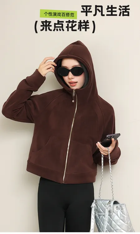 秋冬长袖卫衣lulu同款连帽衣瑜伽服健身服女加绒跑步外套 