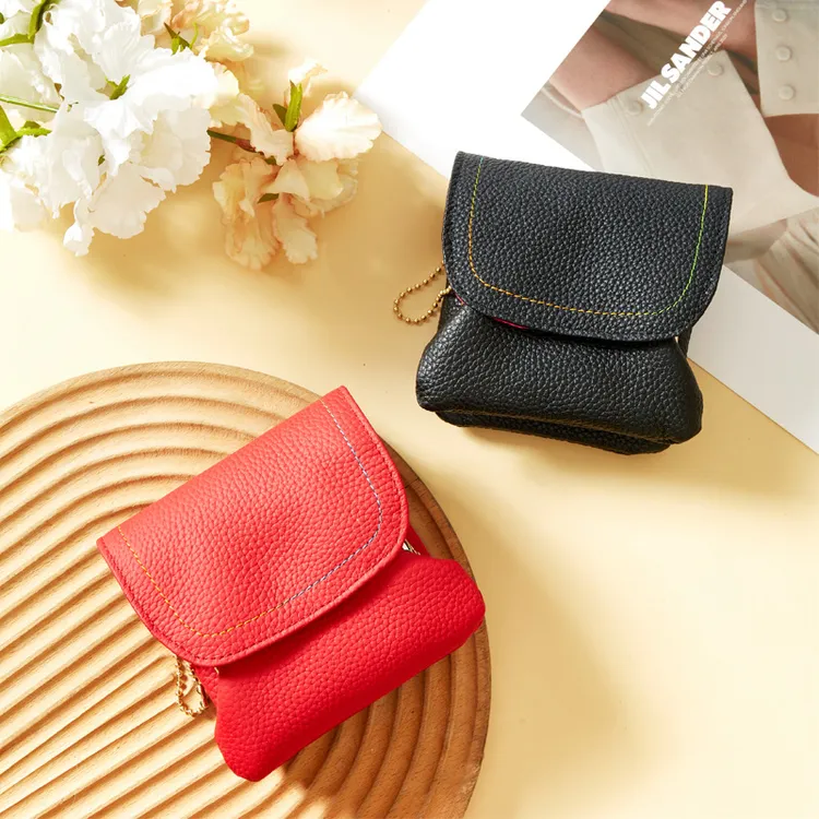 真皮零钱包女士多功能大容量时尚口金包日式个性创意硬币收纳包