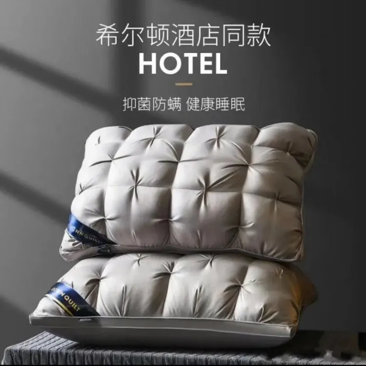 五星级酒店枕头护颈椎单人助睡眠枕芯丝绒柔软立体成人学生宿舍枕