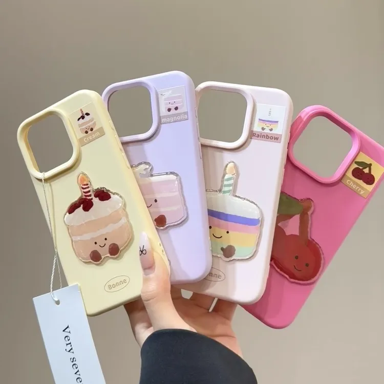 奥菲顿ins可爱立体甜品蛋糕适用苹果16promax手机壳iPhone15软13