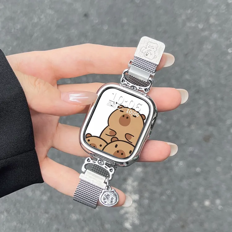 米兰尼斯金属镭雕适用iwatch S11手表applewatch S10苹果手表配件