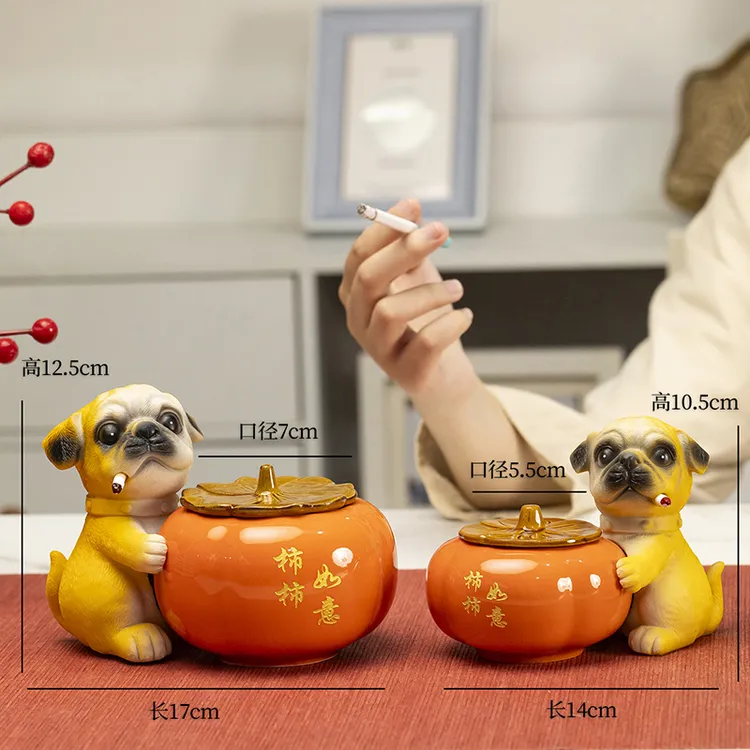 2025新款爆款烟灰缸带盖家用客厅高档时尚大号新中式防灰烟灰缸