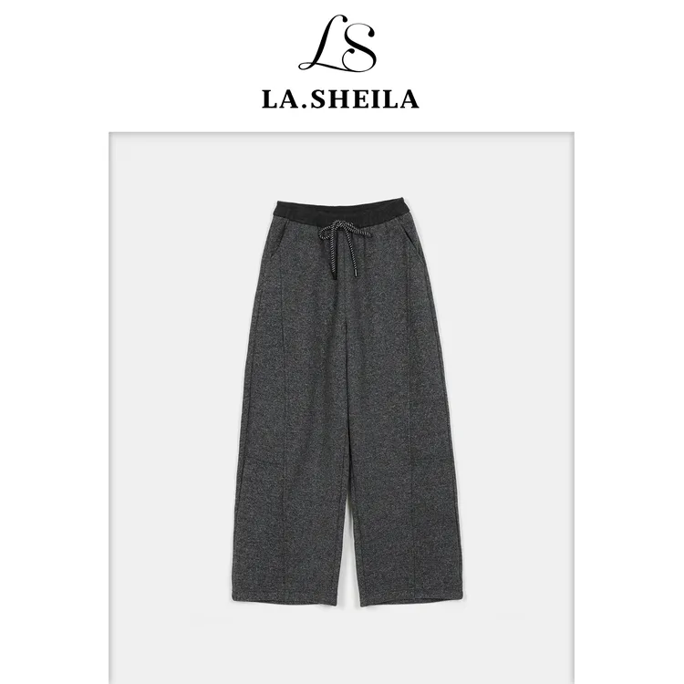 LA.Sheila加厚抽绳拼色弯刀明星裤253-KZ/1103-8727