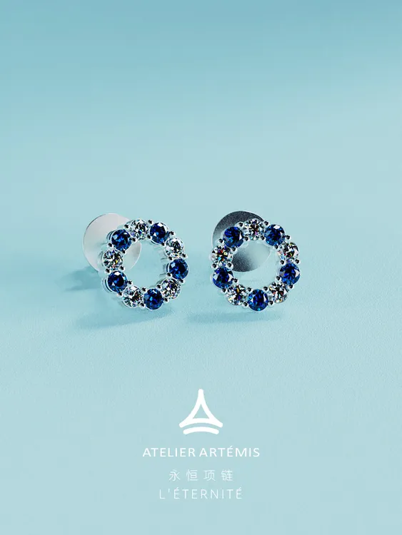 925银耳饰 永恒系列法式小众百搭 s925纯银甜甜圈耳钉