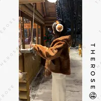 之柔【雪地木屋】西班牙进口泰迪拉贡LACON皮毛一体秋冬奢华外套女