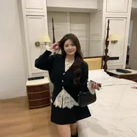 王葡萄【朦胧雾白】微胖MM纯欲风宽松蕾丝打底内搭大码上衣DM1312