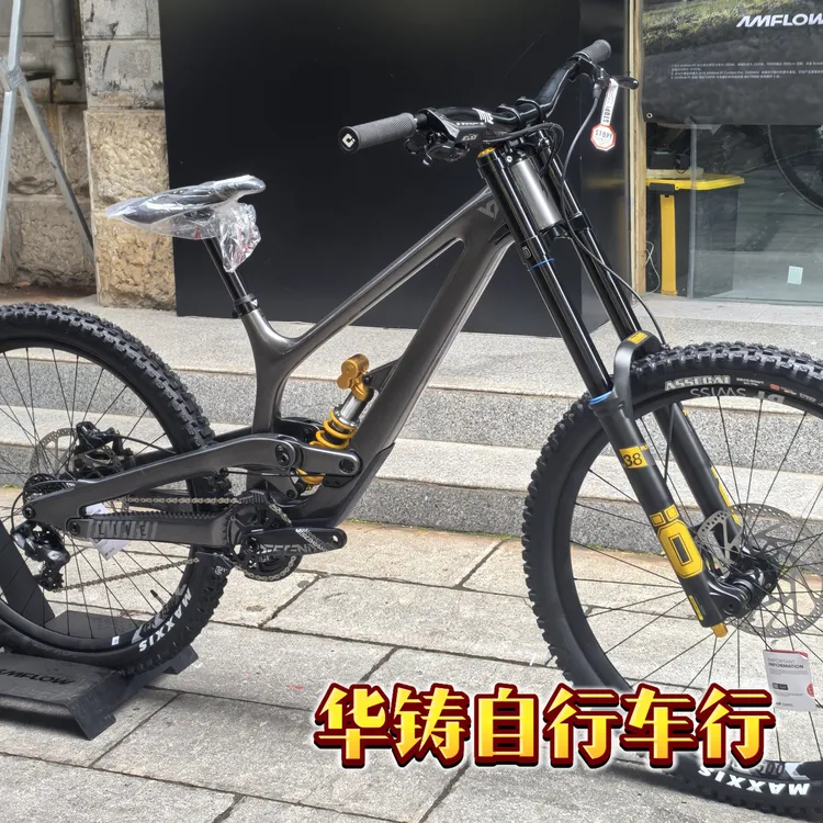 新款YT TUES碳纤维DH速降双肩软尾山地车自行车整车279寸全避震DH
