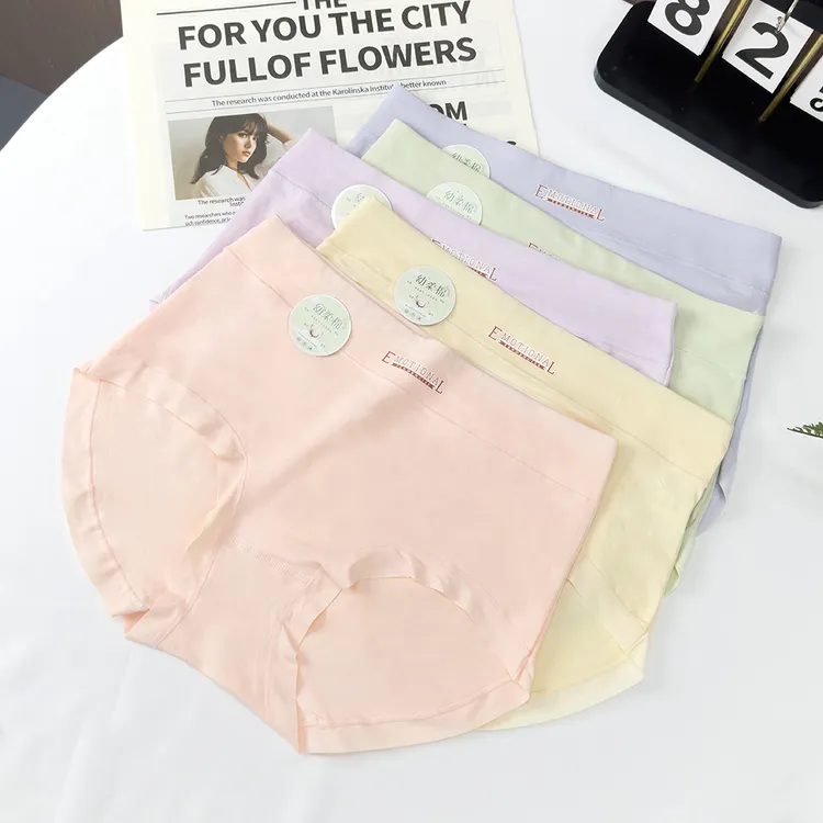 A33#中腰女士纯棉内裤三角裤女无痕薄款透气舒适亲肤