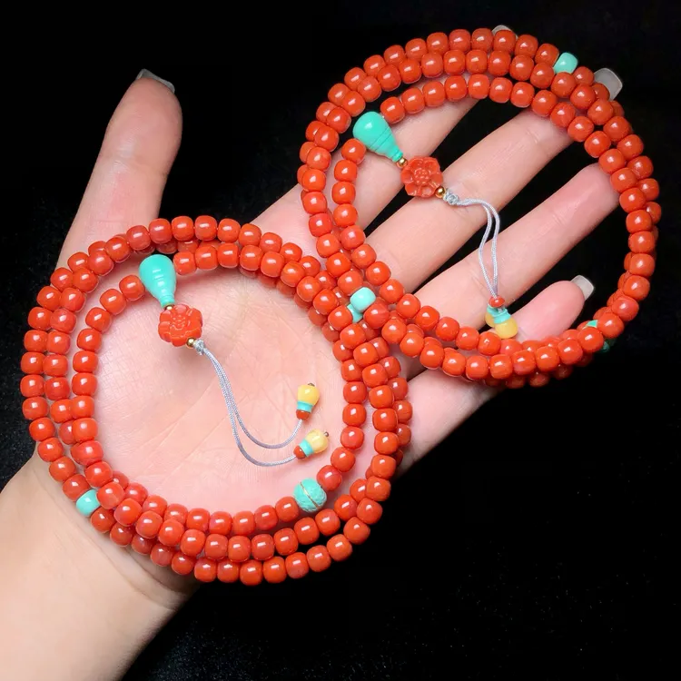 【云上叙】南红DIY项链-多样性发其一-6*5mm-V38400-K（商城）