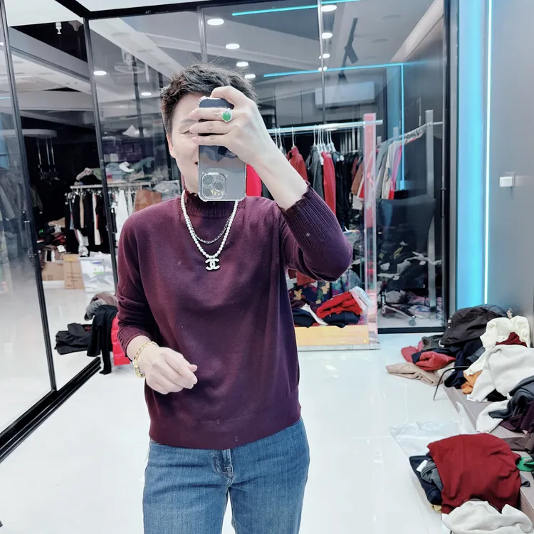 超赞超好穿不扎不痒8色中领亲肤毛衫06265美丽