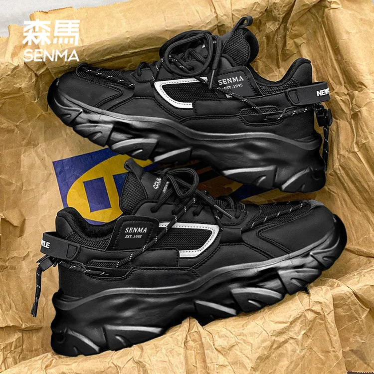 森马男鞋2025夏季百搭厚底ins老爹鞋男士潮流防滑休闲透气运动鞋