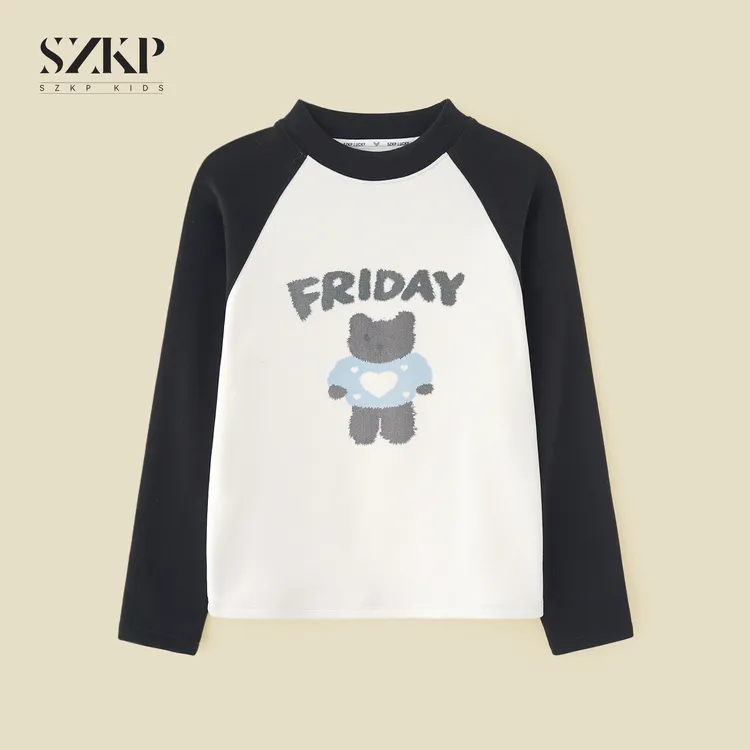 SZKP冬季新款女童保暖上衣中大童休闲儿童加绒打底衫YNYD556928