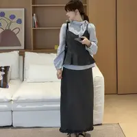 （留洋千金吊带+连衣裙）2025年秋季新款通勤显瘦百搭