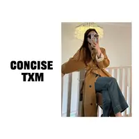 【唐小木】焦糖玛奇朵 早秋设计感休闲简约百搭长款立领风衣W0932