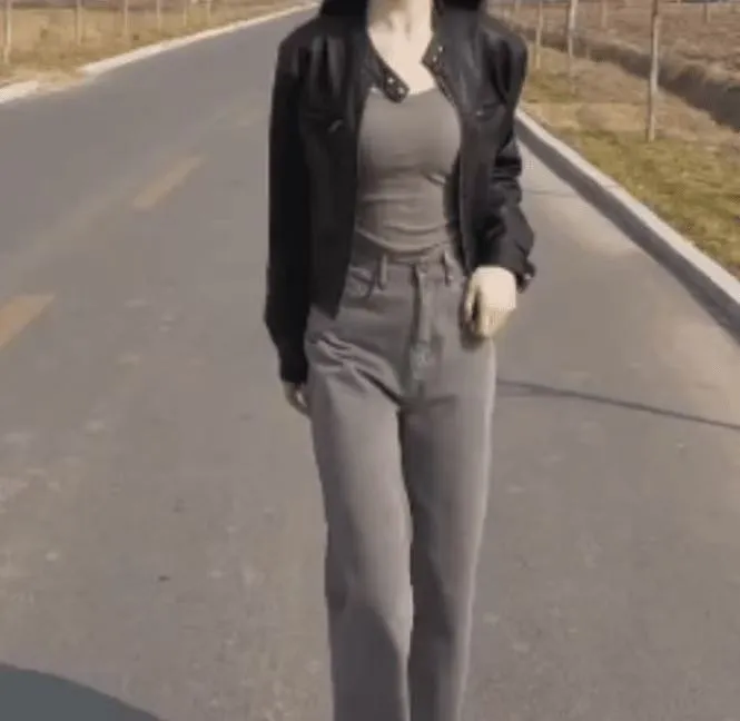 新款时尚气质洋气百搭外套裤子女装-