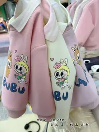 翻领女童加绒卫衣