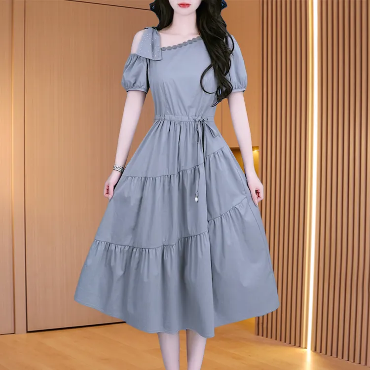 甜甜tiantian女装直播间爆款2025新款夏季广州十三行显瘦后妈裙