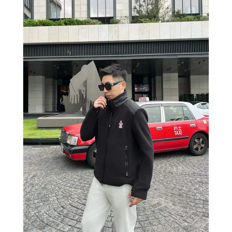 【玛雅拼接外套】痞帅男装秋季老钱上衣贴布绣男士撞色休闲夹克外套