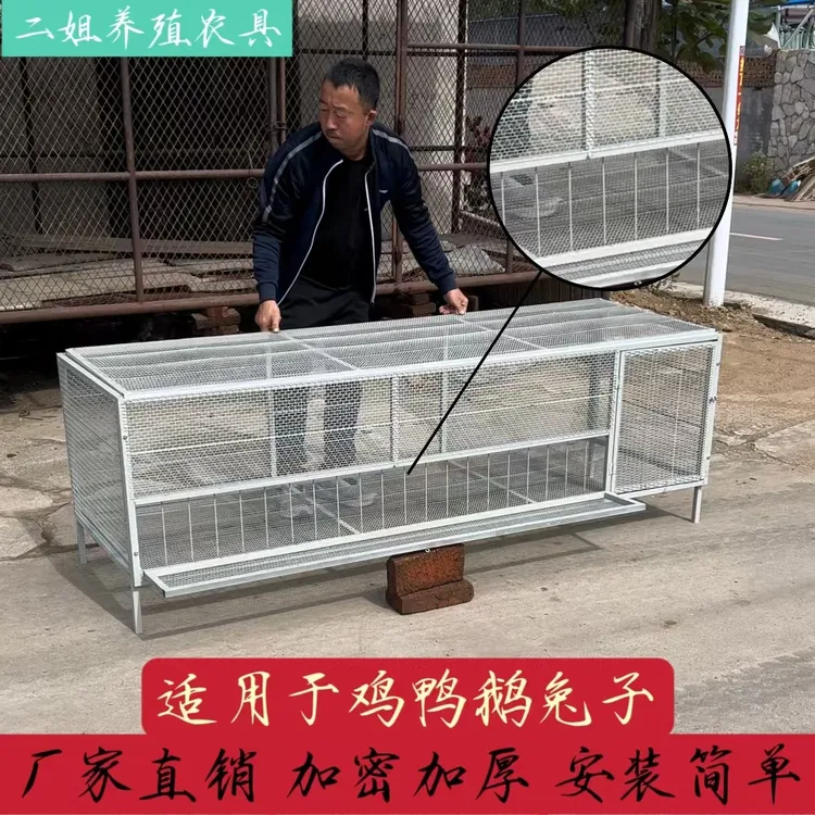 外喂食家用养殖鸡笼鸽子鸭子加厚加大通用加密链条网笼子防老鼠
