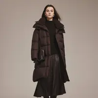 坦博尔休闲布朗尼都市时尚脱卸帽中长款羽绒服TB5520752Z