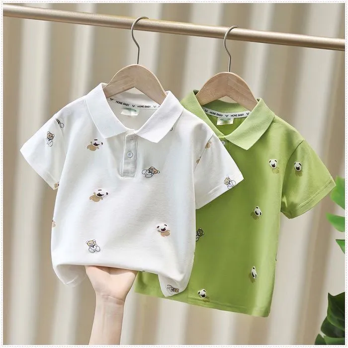 2025新款POLO衫男夏季宽松型吸汗短袖百搭韩版宝宝休闲洋气潮上衣