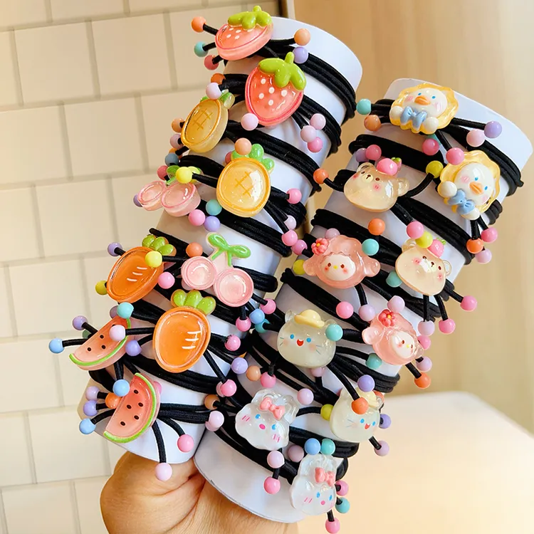 中大童儿童皮筋公主头绳卡通可爱小女孩橡皮筋不伤发高弹力发圈