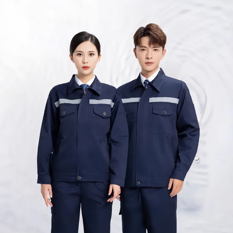 春秋正规工作服套装上衣裤子耐磨耐脏加冬季反光条劳保服工衣男装