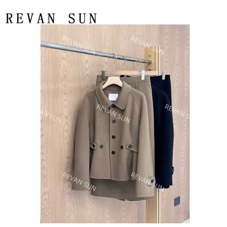 REVAN SUN-大骨架穿搭 羊绒羊毛大衣气质套装1023