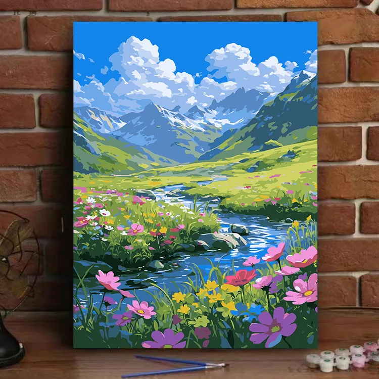 数字油画diy手工填色宫崎骏治愈系风景卡通蝴蝶解压高颜值装饰画