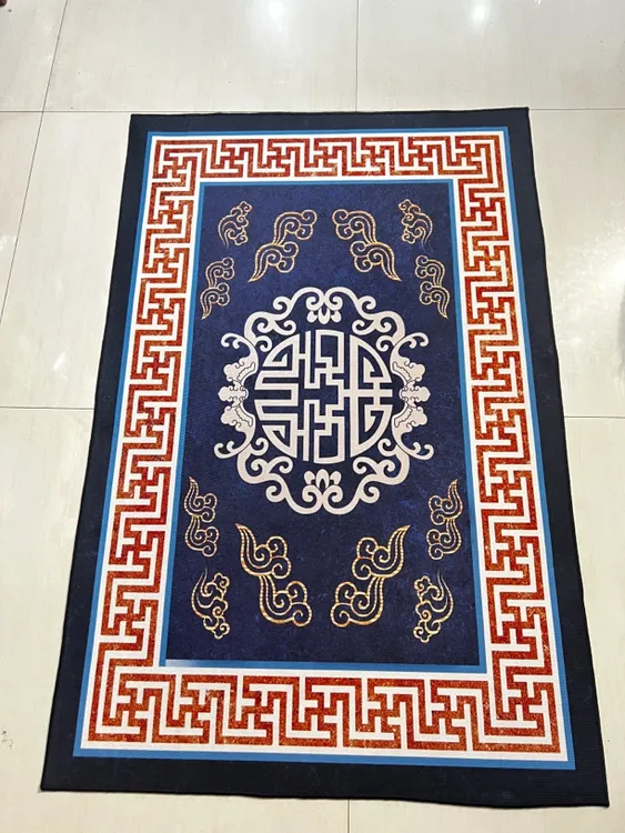 蒙古元素入户垫100×150㎝  不退换！吸水防滑垫脚垫   水晶绒