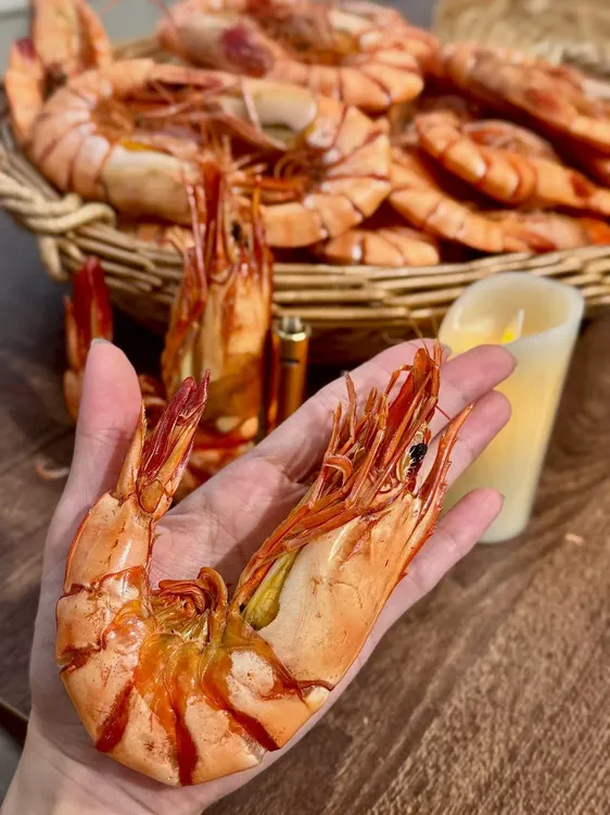 （顺丰包邮）17只超巨虾王九节虾干