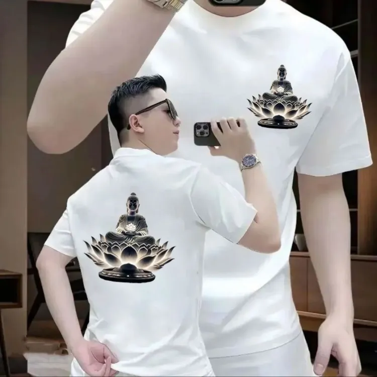 2025新款百搭潮牌T恤男重磅短袖高街设计感宽松痞帅半袖上衣体恤