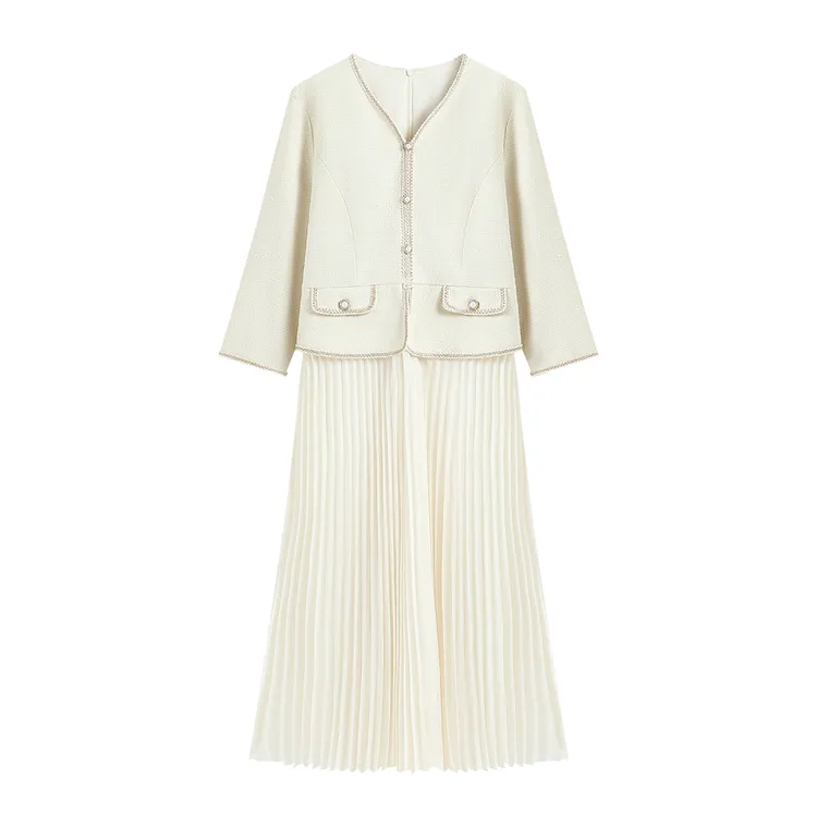 【南油虹姐】2025秋季新款气质高级感小香风名媛轻奢时尚显瘦连衣裙