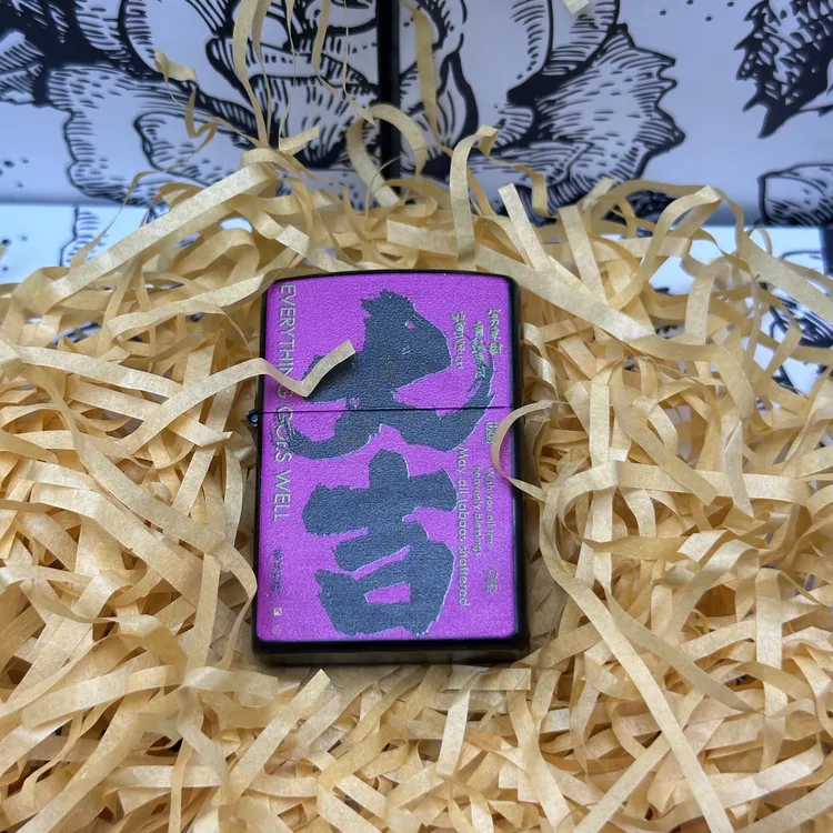 国潮老式彩印大吉大利防风煤油打火机网红创意高档砂轮男士个性礼