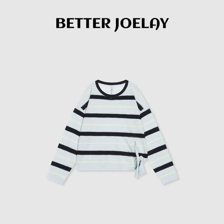 BETTER JOELAY-【芝士青年​】百搭简约T恤长袖潮流休闲风WS92249