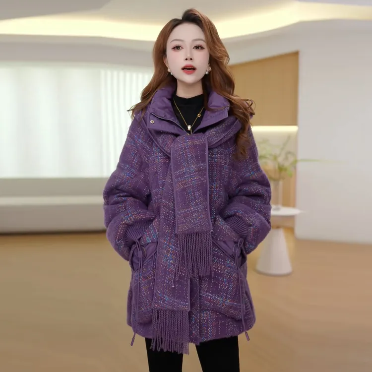 九江高端羽绒服女2025冬季新款中年妈妈装气质保暖显瘦中长款外套