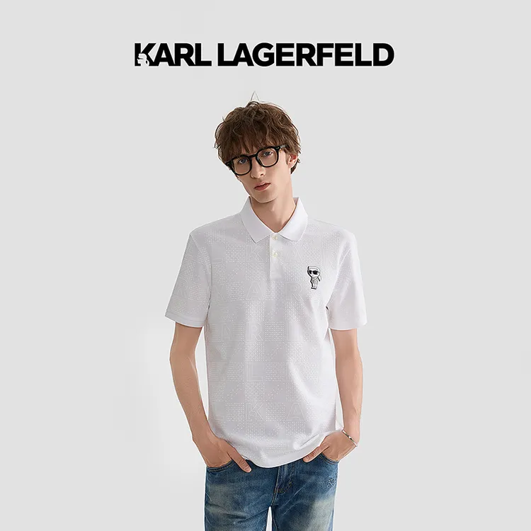 【官方男装T恤正品】KARLLAGERFELD卡尔拉格斐短袖POLO男装M22O2008
