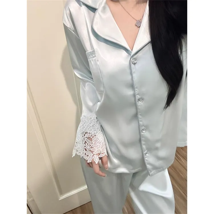 【法式轻奢风】轻奢睡衣女款爆款2025年新款睡衣缎面冰丝家居服套装