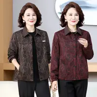 2025秋季新款中老年女装妈妈装宽松洋气显瘦中老年女装长袖外套