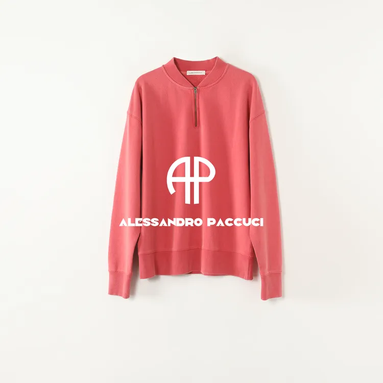 AP洛哥53168TW纯棉拉绒立领半拉链雪花时尚休闲长袖卫衣/女装