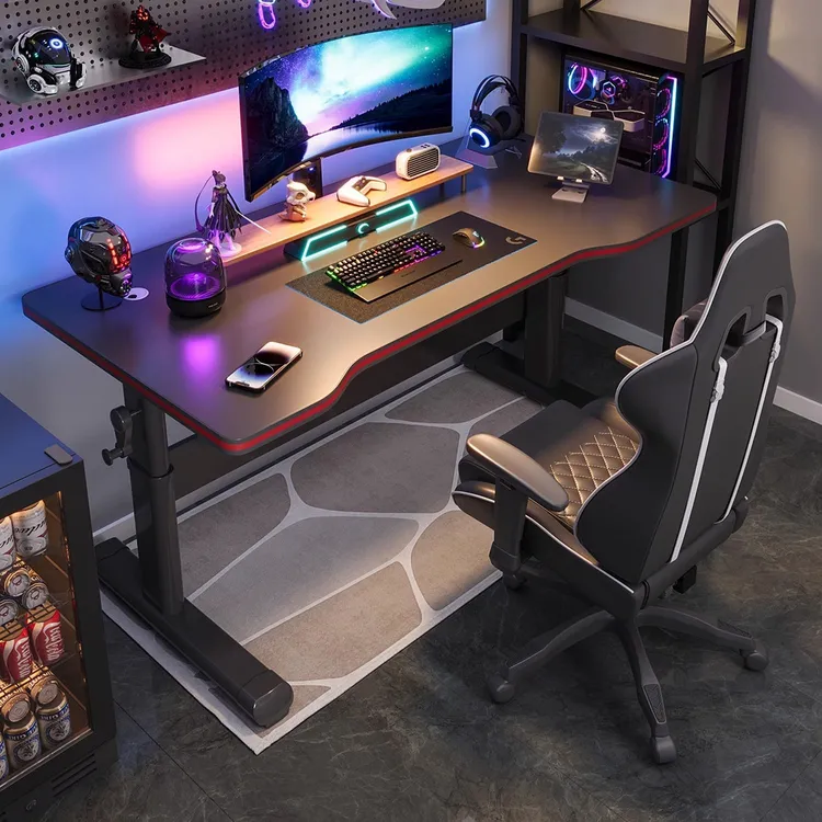 升降电脑桌卧室家用竞桌台式书桌电竞学生学床上电脑桌电竞桌推荐