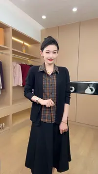 秋季时尚显瘦假两件拼接女士长袖衬衫小衫