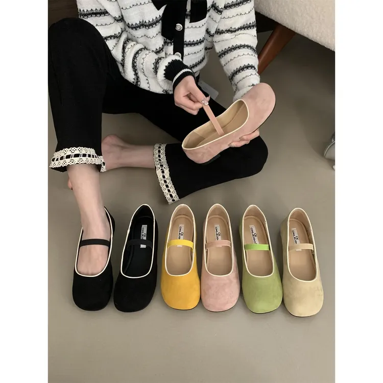 玛丽粉色复古女春季香风芭蕾舞鞋温柔小鞋子单鞋平底新款2025女鞋