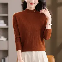 半高领修身打底衫女2025新款爆款洋气毛衣百搭气质高级感上衣内搭