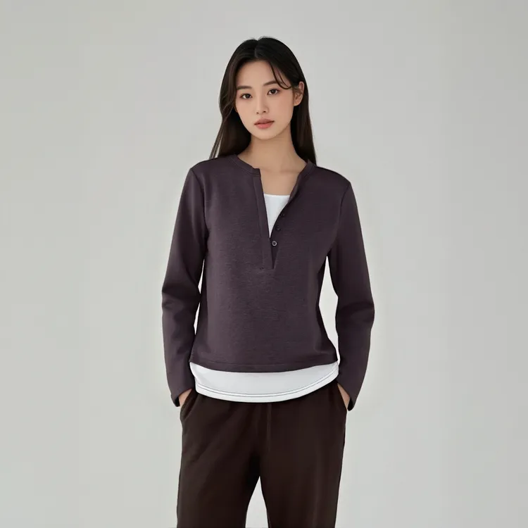 【櫟丝御锦·舒适】柞蚕丝女士秋冬真丝显瘦卫衣长袖休闲卫衣 50504