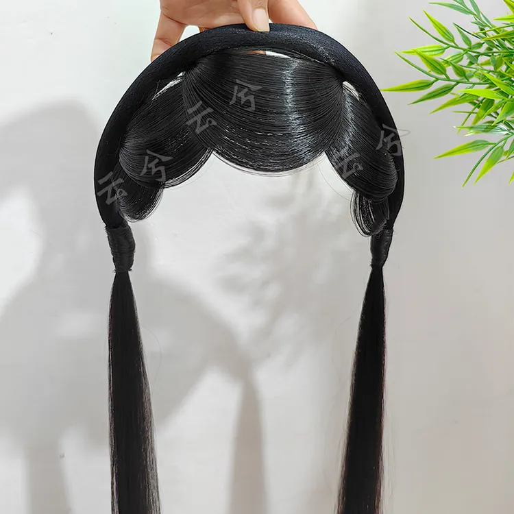 一体式懒人发包自然空气刘海假发片女戏曲刘海修饰脸型发际线